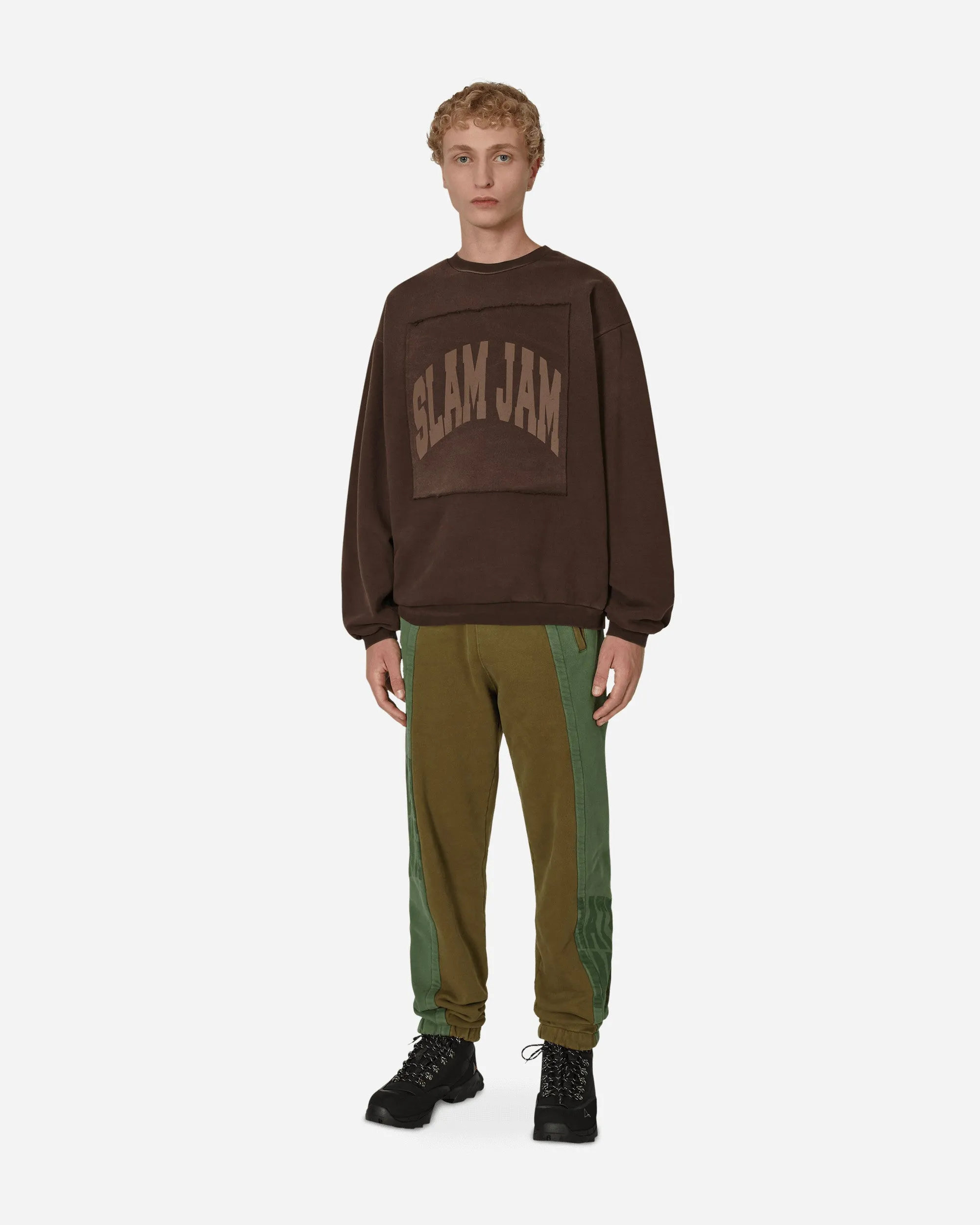 Pull molletonné carré Marron
