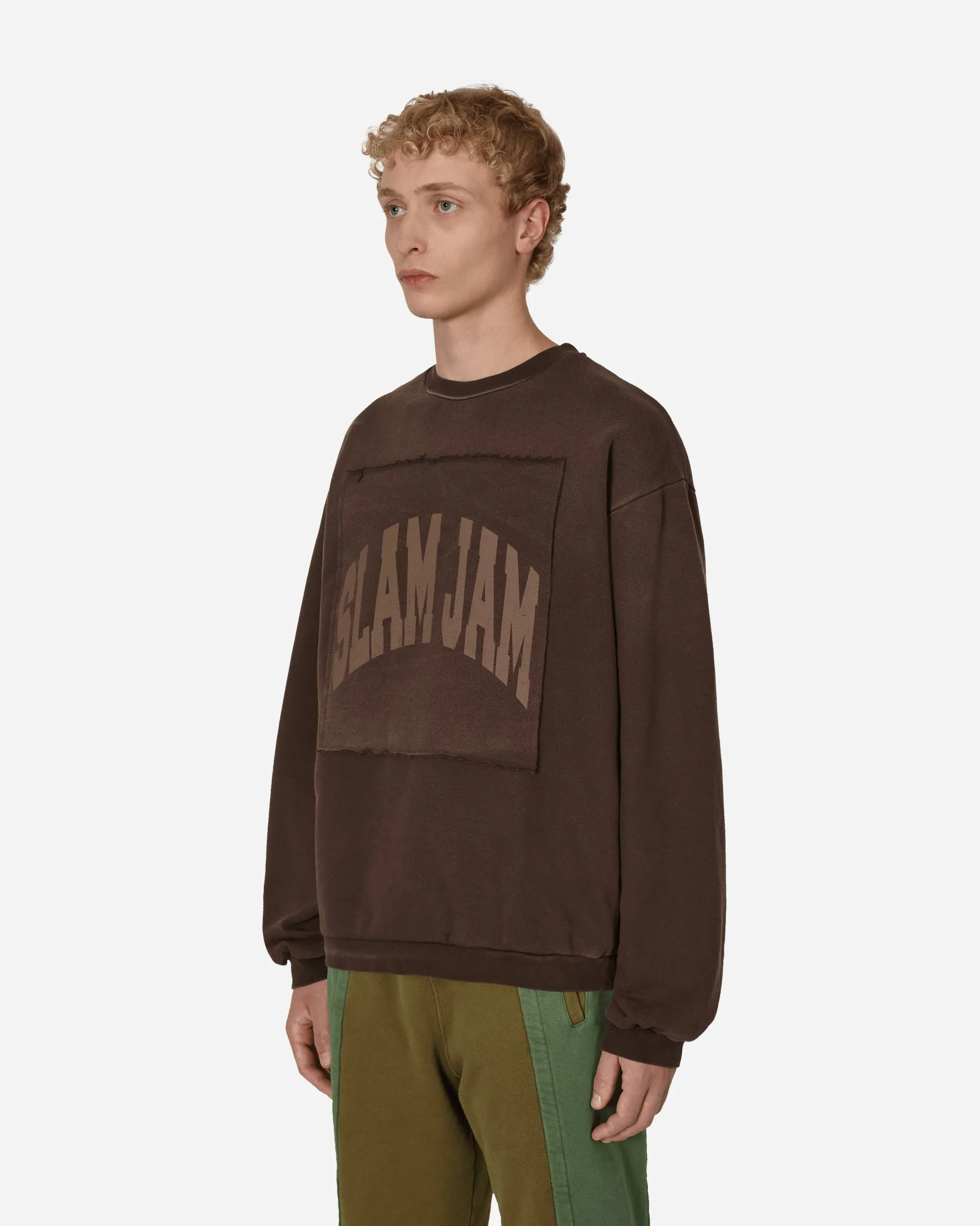 Pull molletonné carré Marron