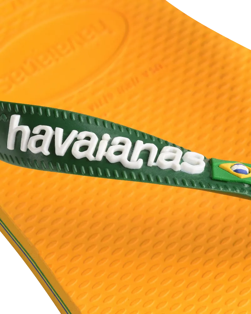 Tongues Logo Brésil en Jaune Pop
