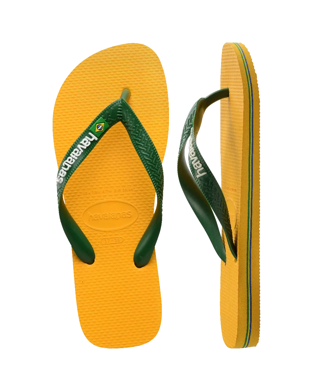 Tongues Logo Brésil en Jaune Pop