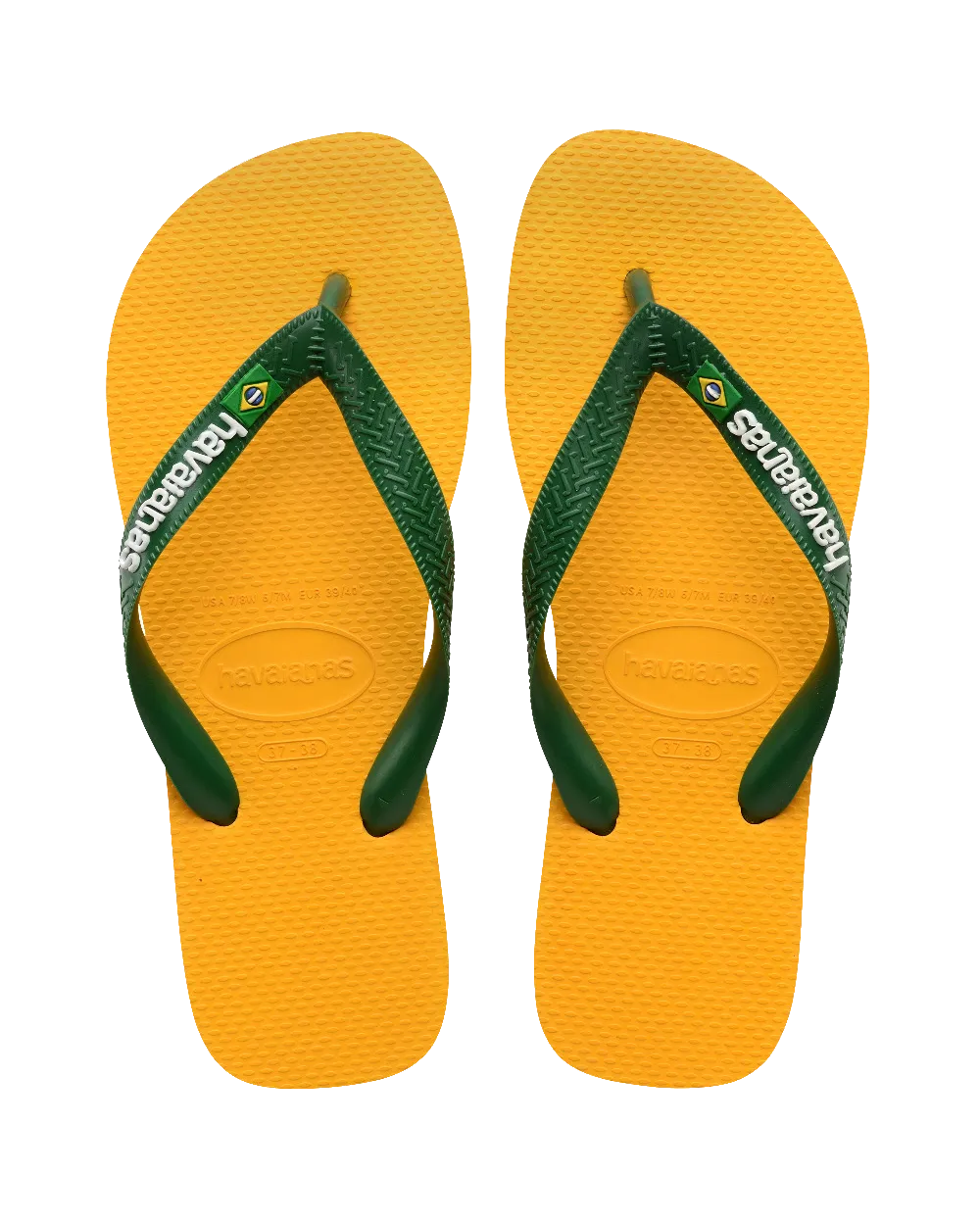 Tongues Logo Brésil en Jaune Pop