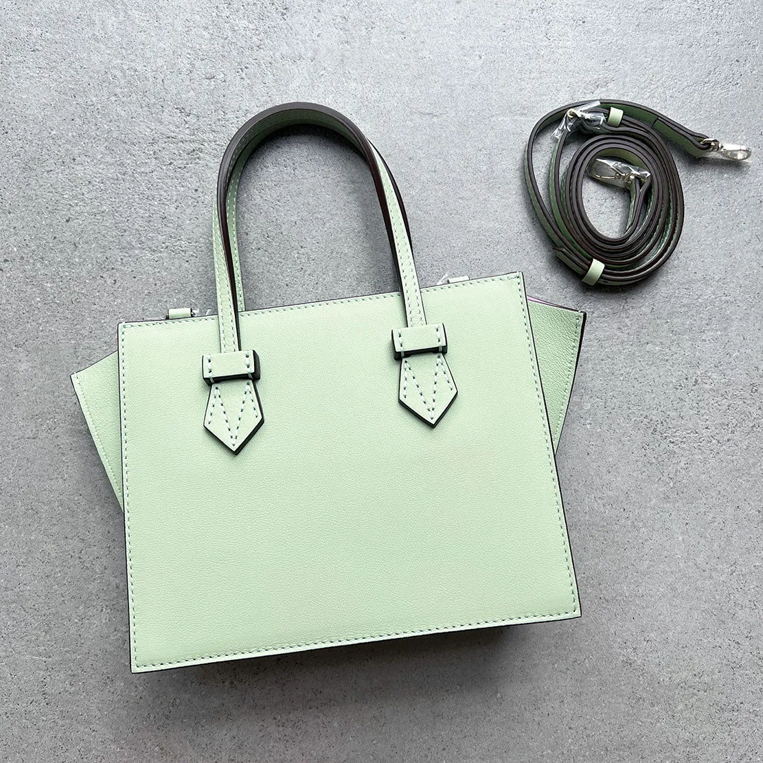 Bregancon Stand Up Mini Zip, Sacs Moreau Menthe