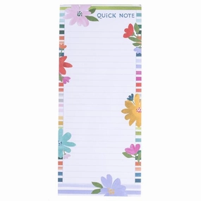 Bright Floral Quick Note - Magnetic Notepad
