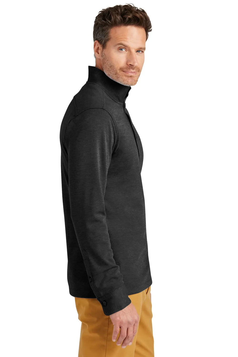 Pull à boutons 1/4 pour homme Brooks Brothers - Gris Windsor chiné