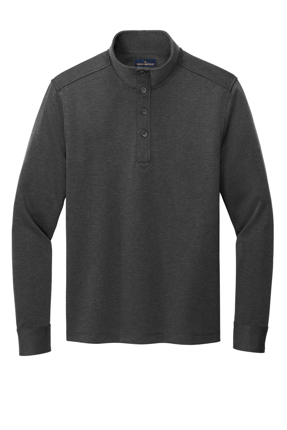 Pull à boutons 1/4 pour homme Brooks Brothers - Gris Windsor chiné