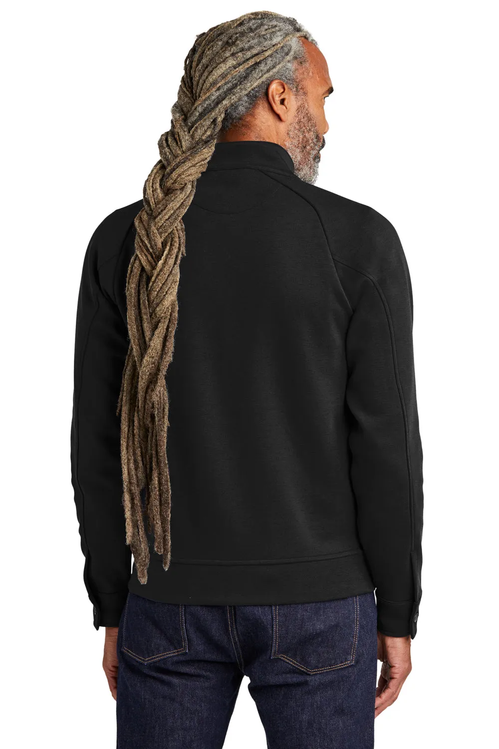 Pull à capuche Brooks Brothers pour homme en double tricot avec fermeture éclair et poches - Noir profond