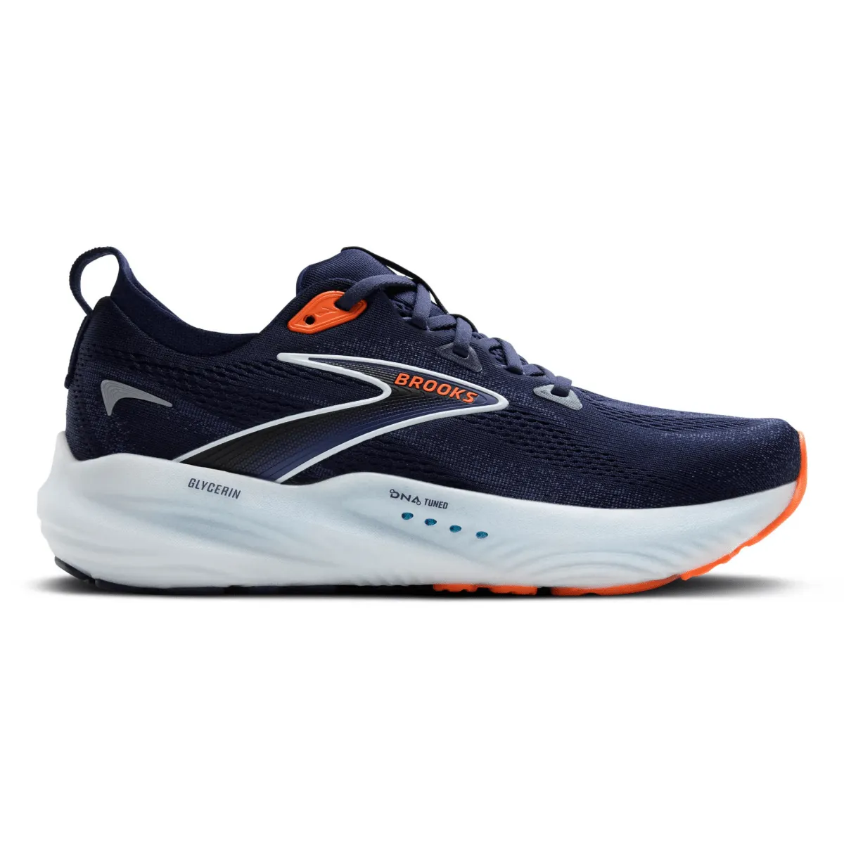 Brooks Glycerin 22 pour Homme en Peacoat/Bleu Ruban/Orange