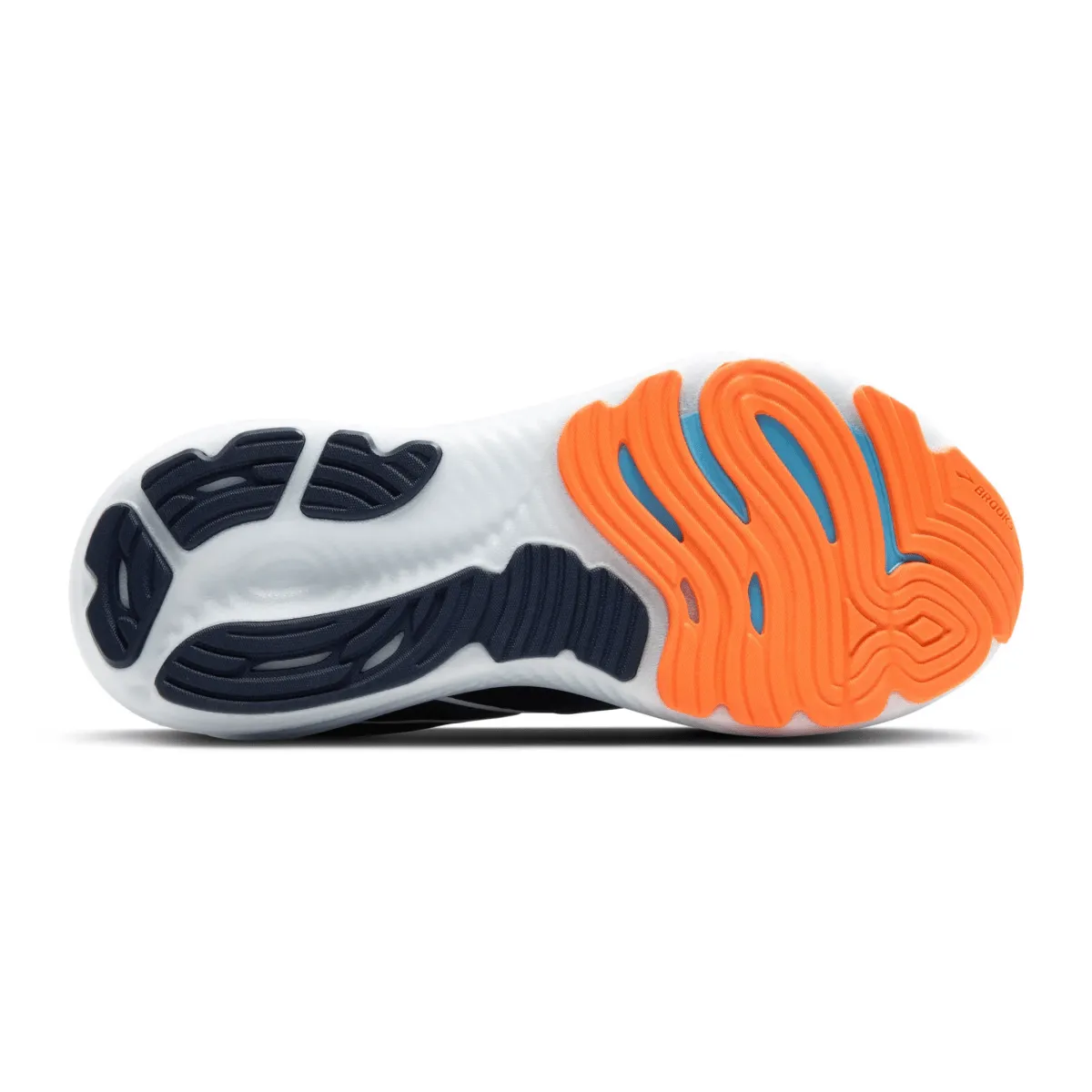 Brooks Glycerin 22 pour Homme en Peacoat/Bleu Ruban/Orange