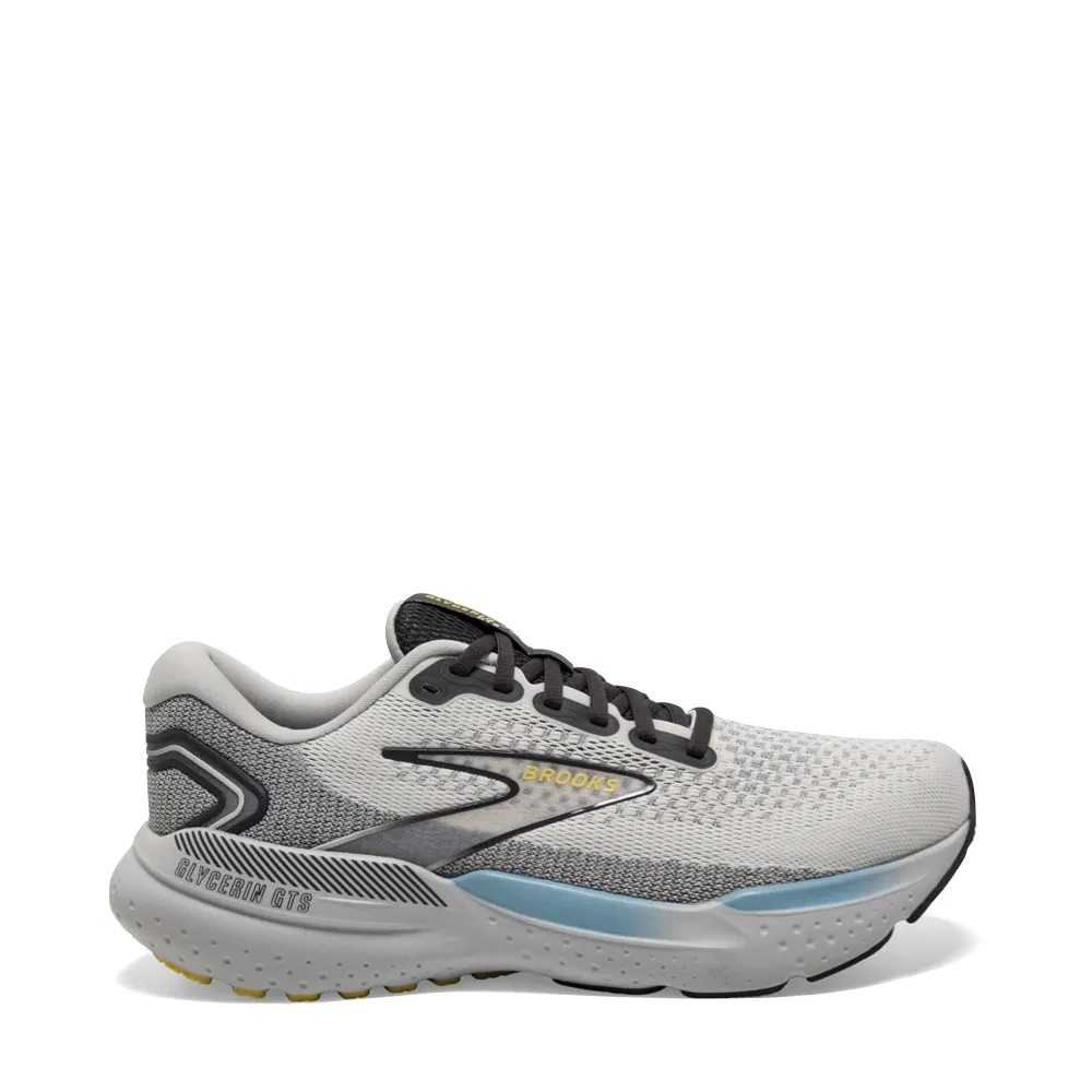 Chaussure de course Brooks Glycerin GTS 21 pour homme en noix de coco/fer forgé/jaune