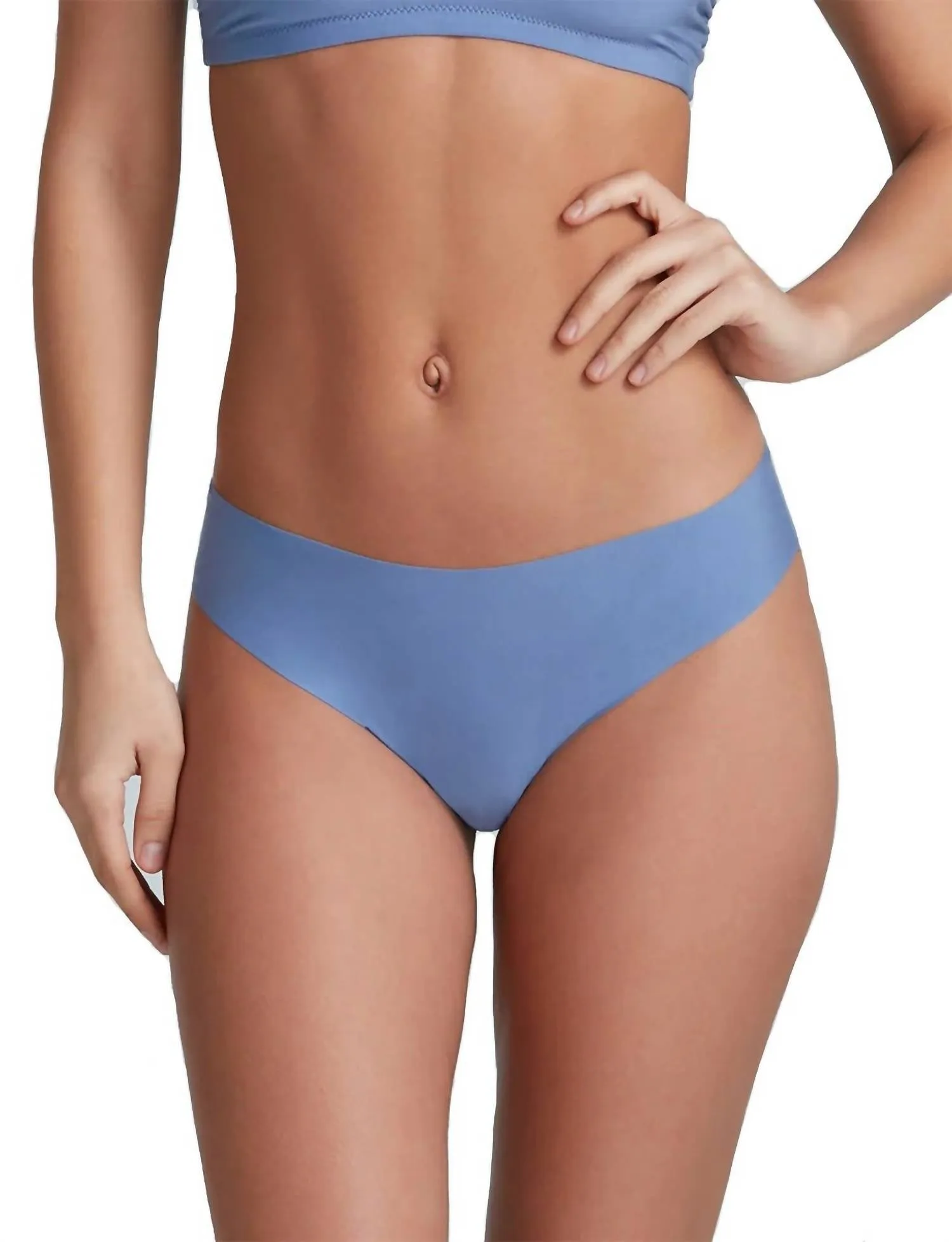 Culotte String Butter Mi-Hauteur en Bleu Jacinthe