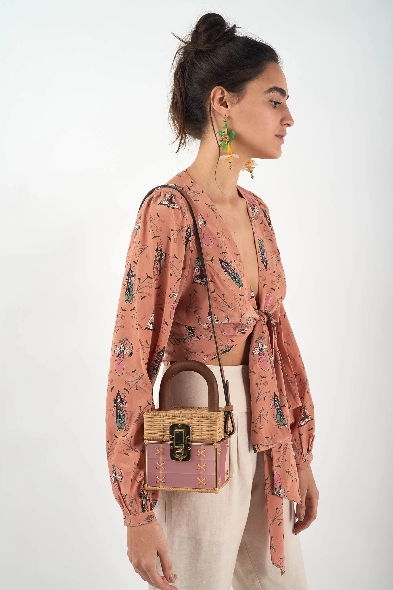 Cacau Gold Bag Pink