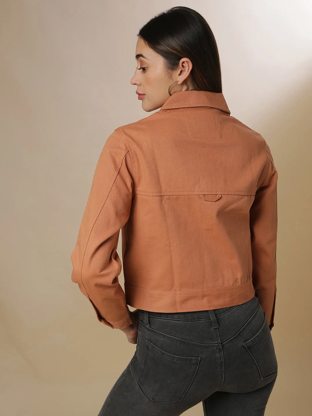 Veste en denim décontractée solide et élégante pour femmes Campus Sutra