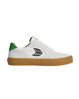 Cariuma Shoes Hoefler T20 Pro Shoes in Smoke White Gum, Green & Black