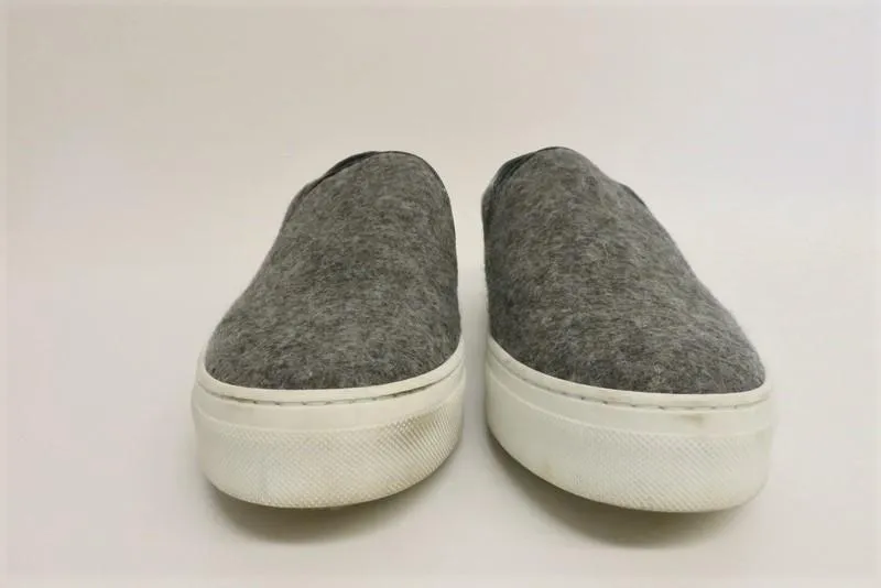 Celine Skate Sneakers Gris Flanelle Taille 37.5 Slip-On Plat