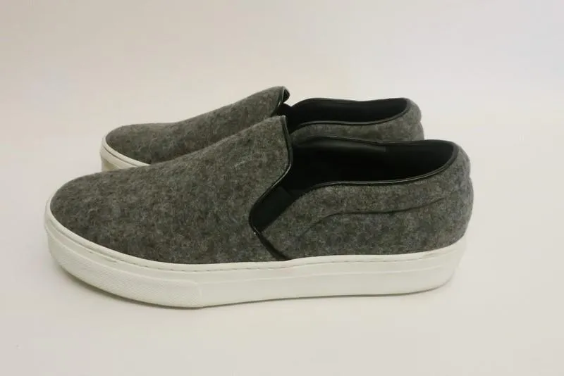 Celine Skate Sneakers Gris Flanelle Taille 37.5 Slip-On Plat