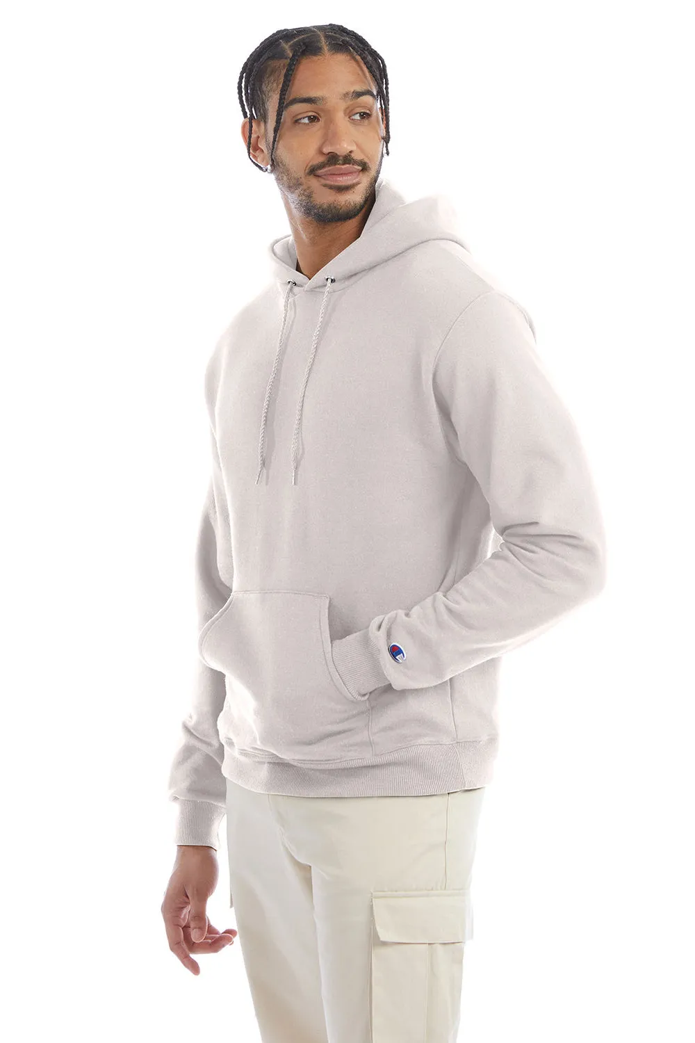 Champion Sweat à capuche pour homme en polaire double séchage éco anti-humidité avec poche kangourou - Rose poudré