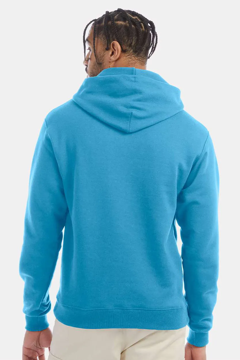 Champion Sweat à capuche pour homme en polaire double séchage éco anti-humidité avec poche kangourou - Bleu lagon