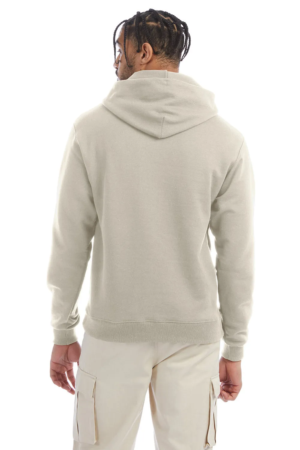 Champion Sweat à capuche pour homme en polaire double séchage éco anti-humidité avec poche kangourou - Sable
