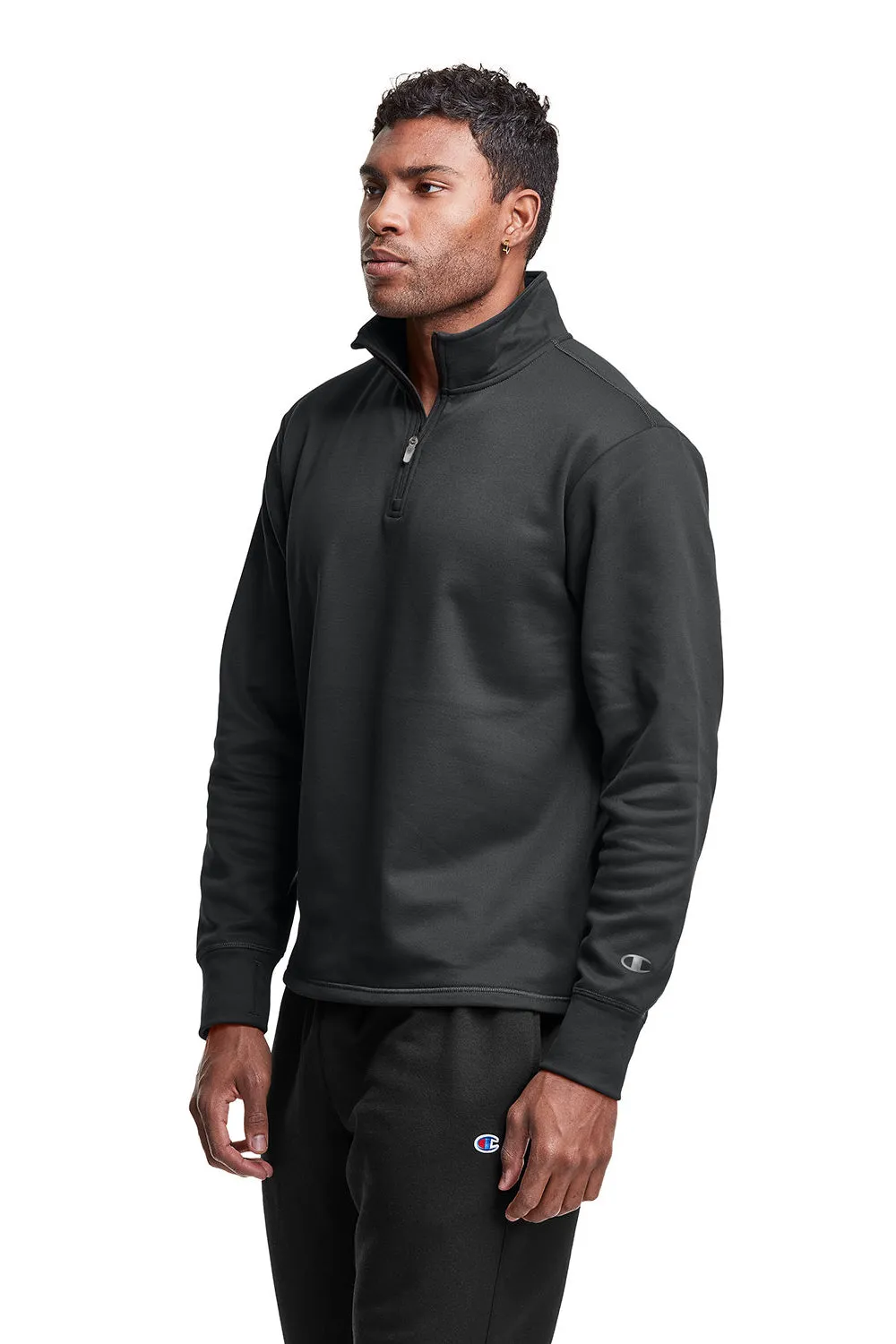 Champion Sweat-shirt Homme Sport 1/4 Zip - Gris Furtif