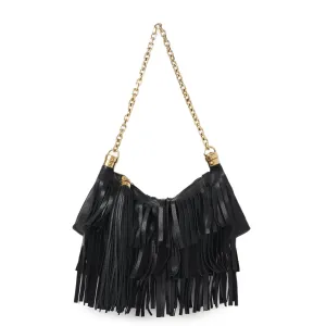 Chloé Bags Small Foulard Fringe Bag Small, Black