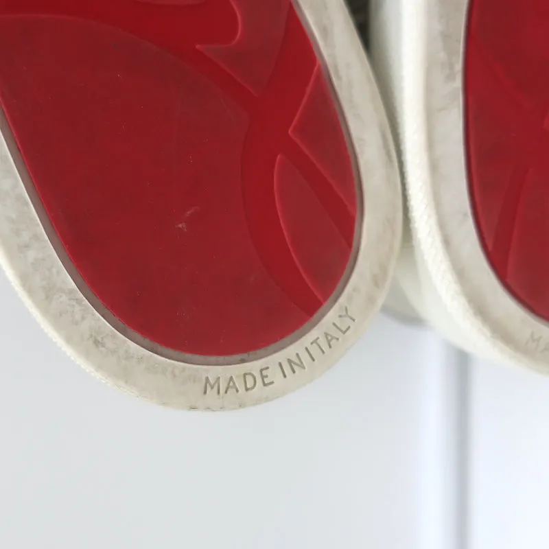 Christian Louboutin Vieira Spike Sneakers Imprimé Léopard Doré Métallisé Taille 37.5