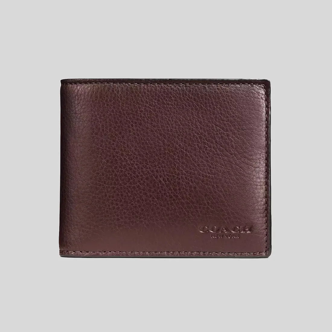Sacs Coach PORTEFEUILLE 3 EN 1 POUR HOMME COACH EN CUIR VEAU LISSE ACAJOU CR911