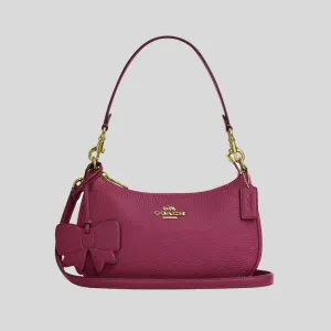 Coach Bags COACH Teri Shoulder Bag With Bow Charm Pink CY654