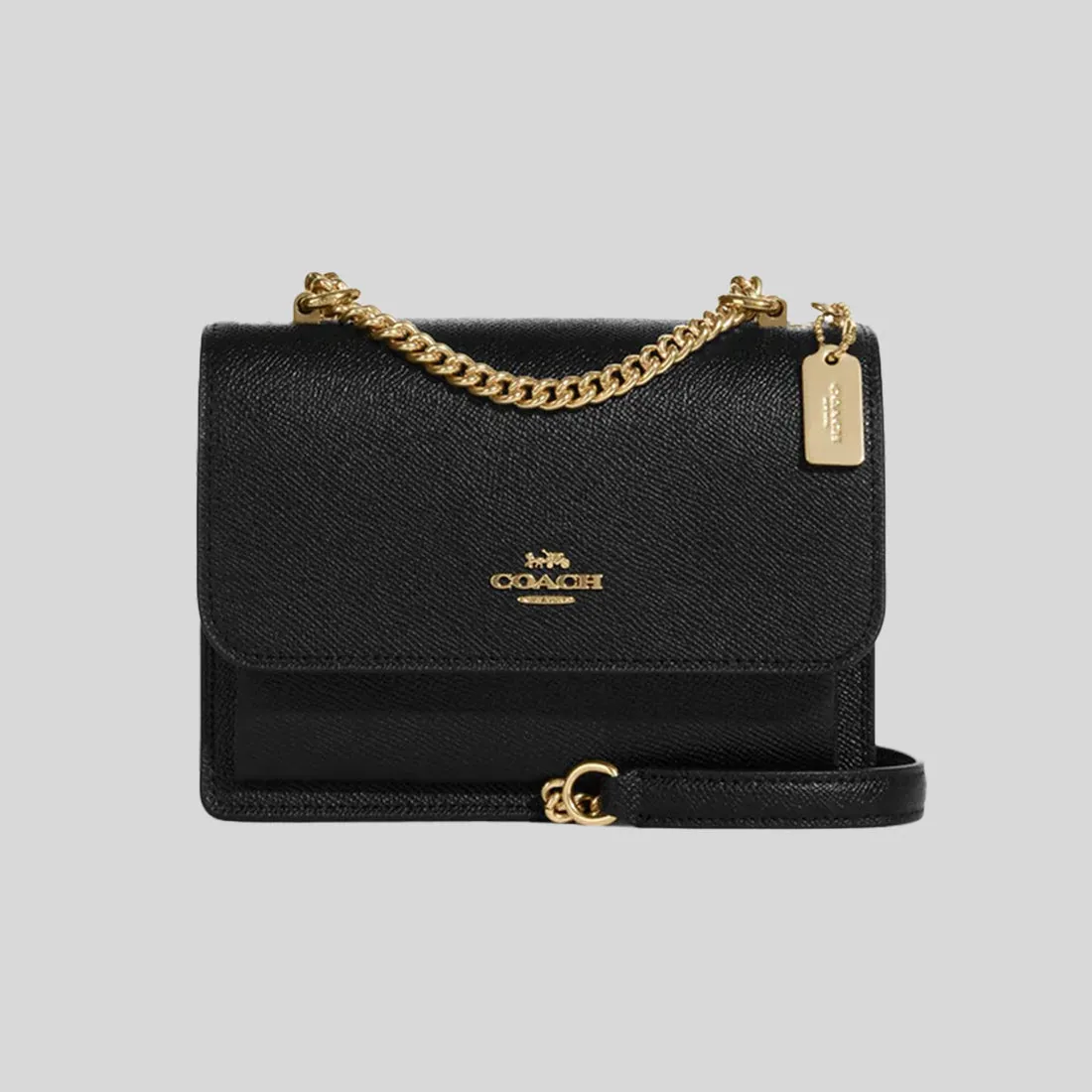 Sac Bandoulière Mini Klare en Cuir Crossgrain COACH Noir C9949