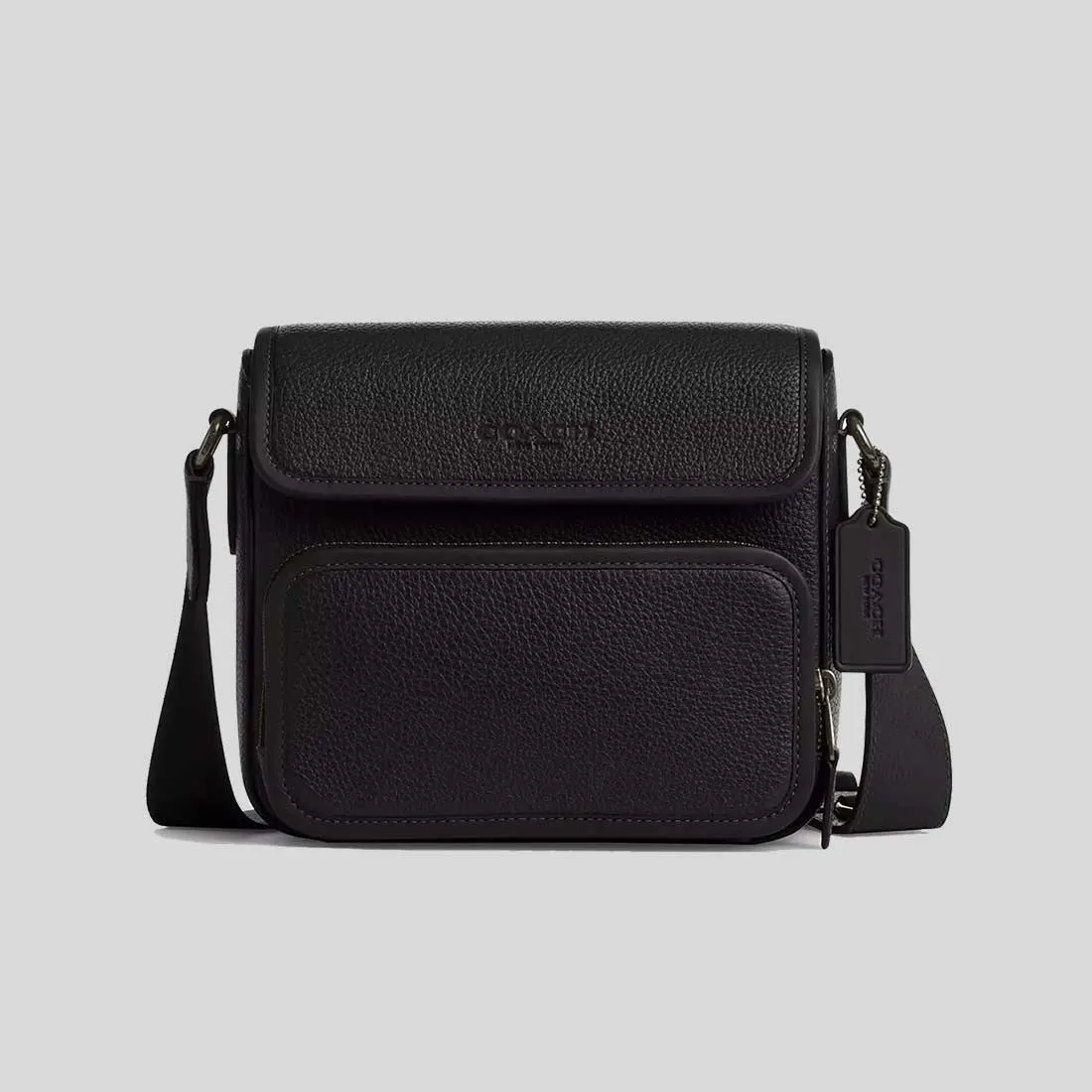 Sac bandoulière COACH COACH Sullivan à rabat Noir CY800