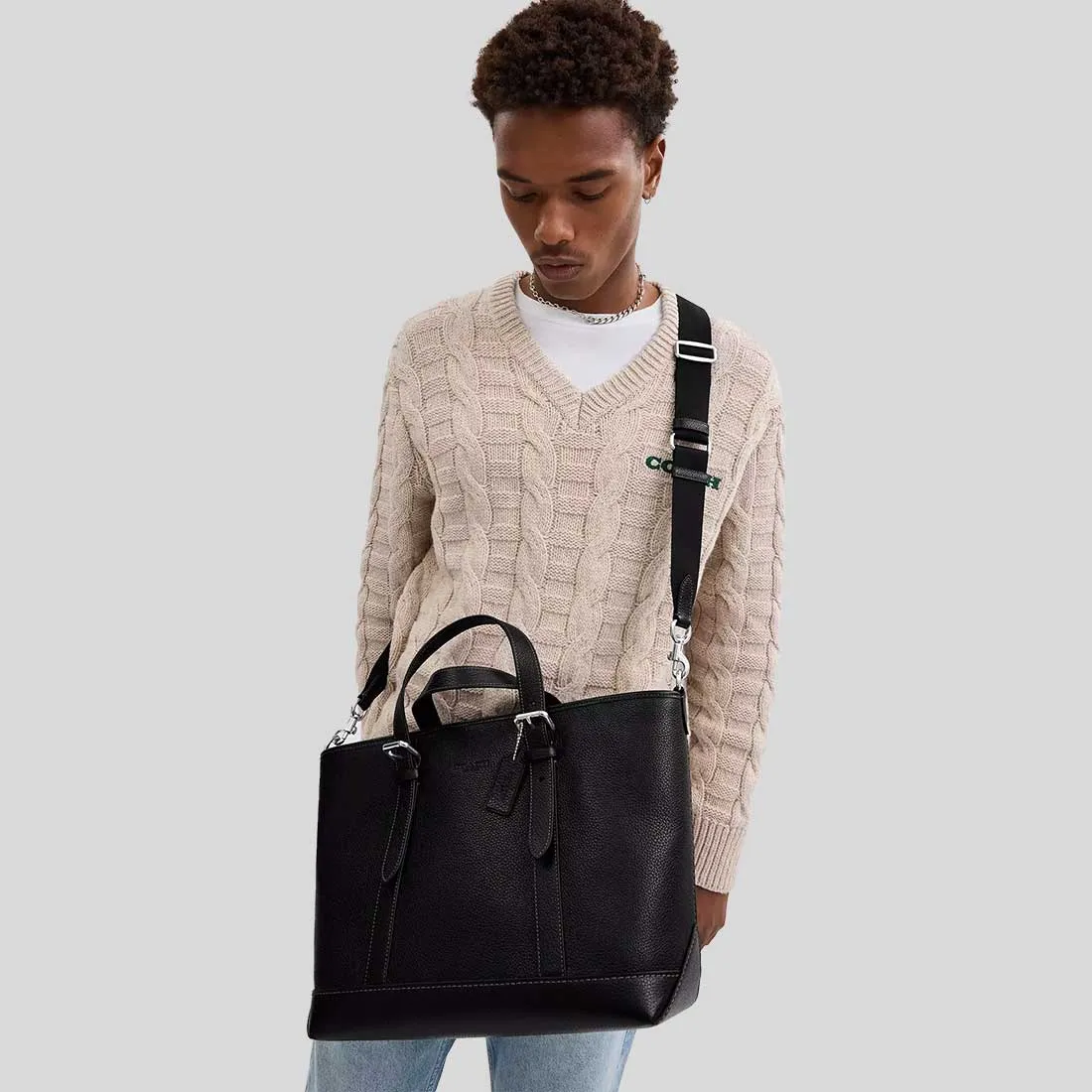 Sac bandoulière Coach COACH, Tote Warner, Noir CW213