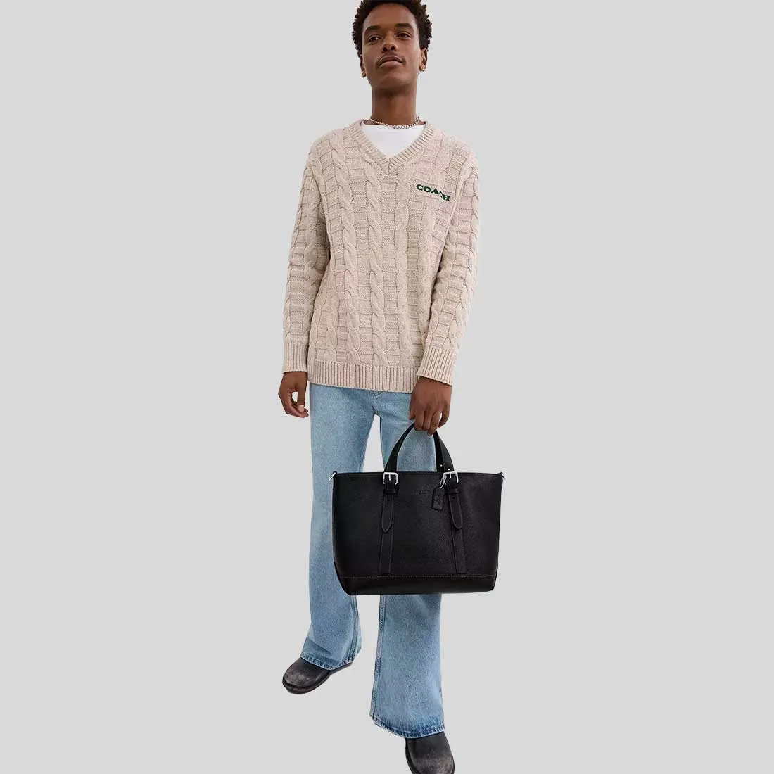 Sac bandoulière Coach COACH, Tote Warner, Noir CW213