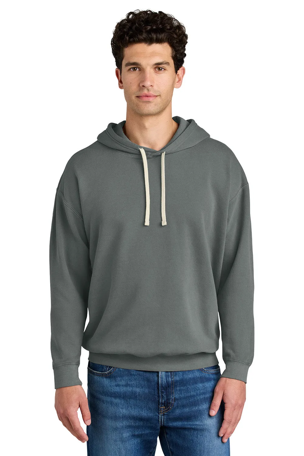 Pull à capuche en polaire teint vêtement pour hommes Comfort Colors - Gris