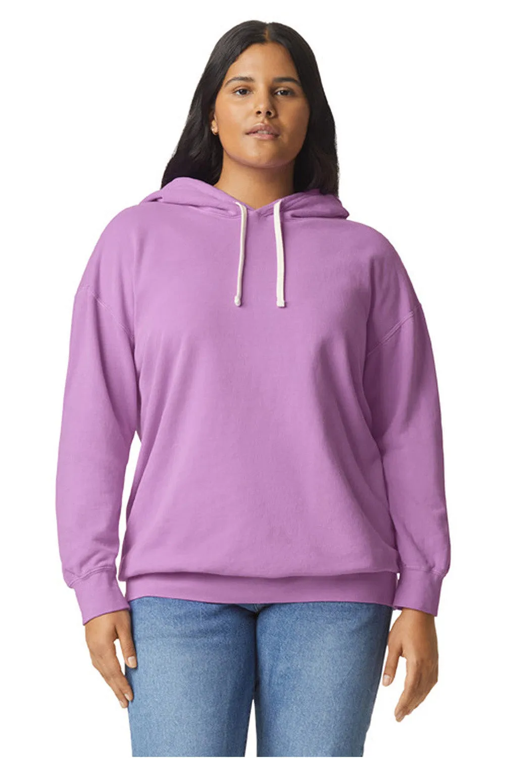 Pull à capuche en polaire teint vêtement pour hommes Comfort Colors - Violet néon