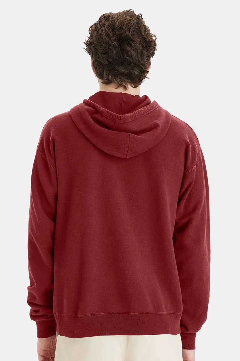 Sweat à capuche ComfortWash By Hanes pour homme avec poche kangourou - Rouge Cayenne