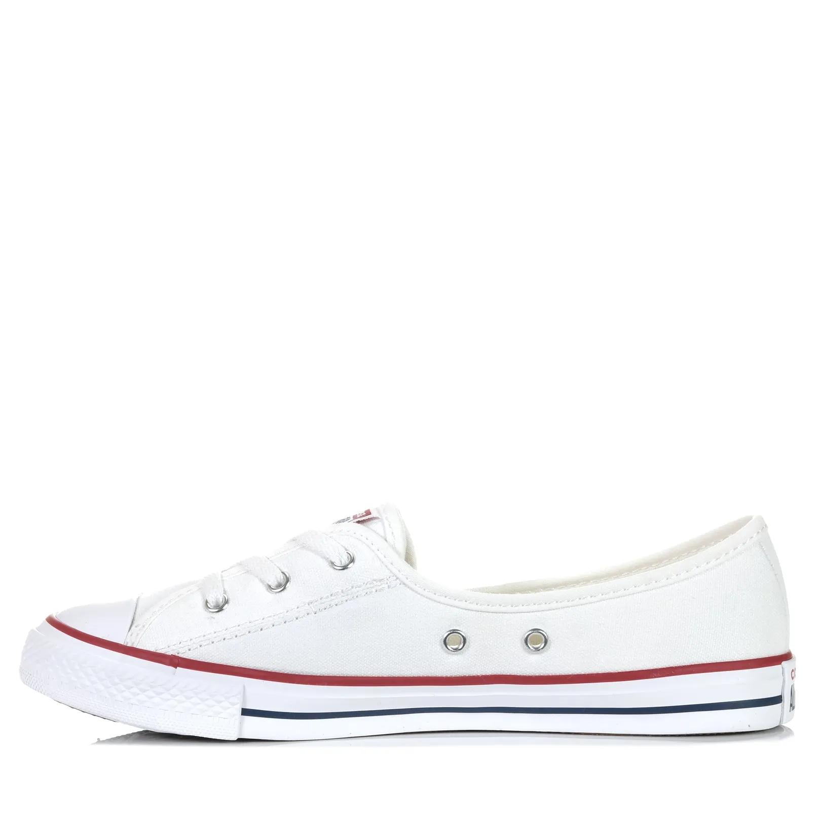 Converse Chuck Taylor Ballerine à Lacets Slip Bas Blanc