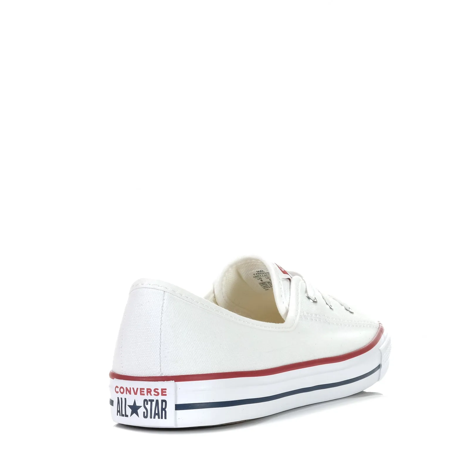 Converse Chuck Taylor Ballerine à Lacets Slip Bas Blanc