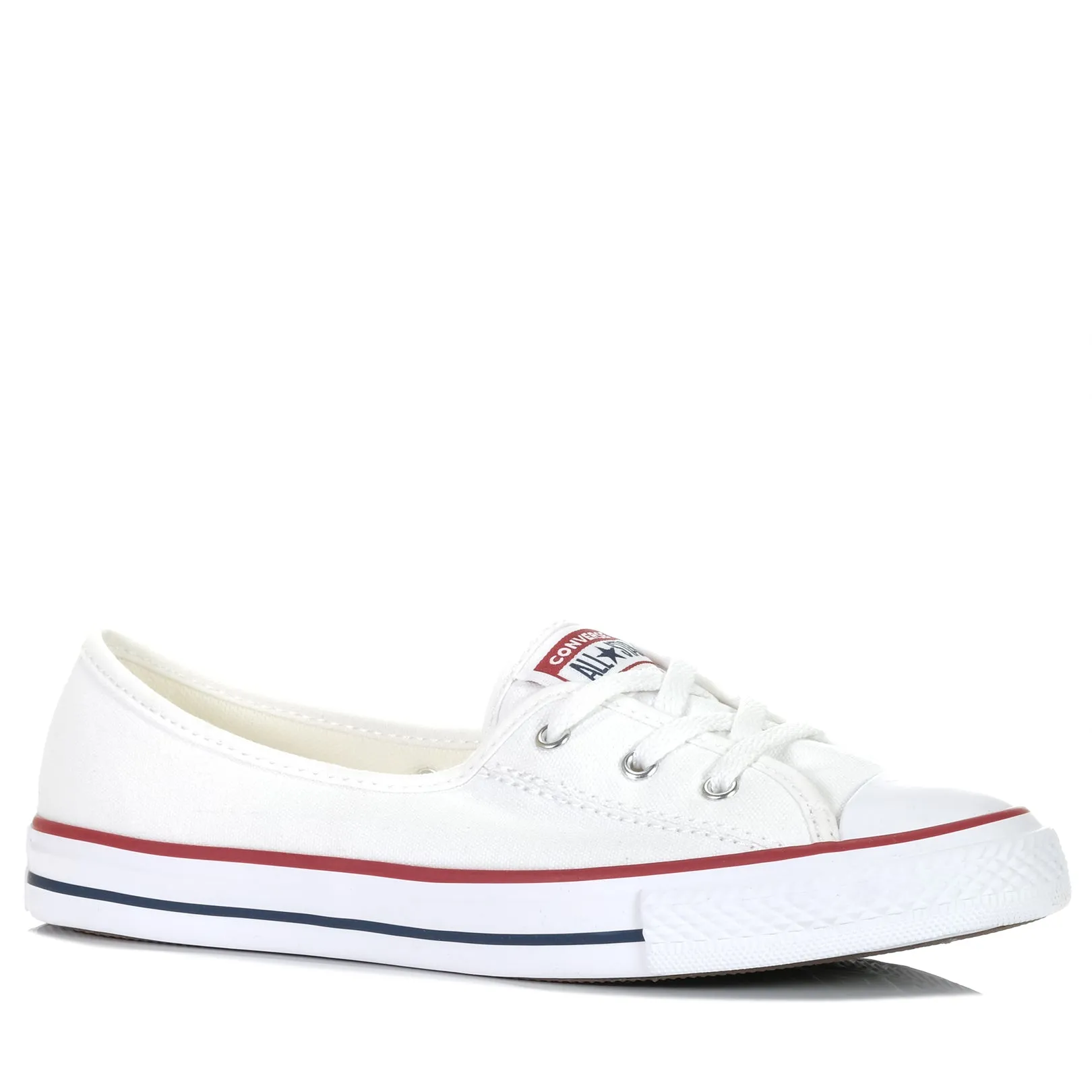 Converse Chuck Taylor Ballerine à Lacets Slip Bas Blanc