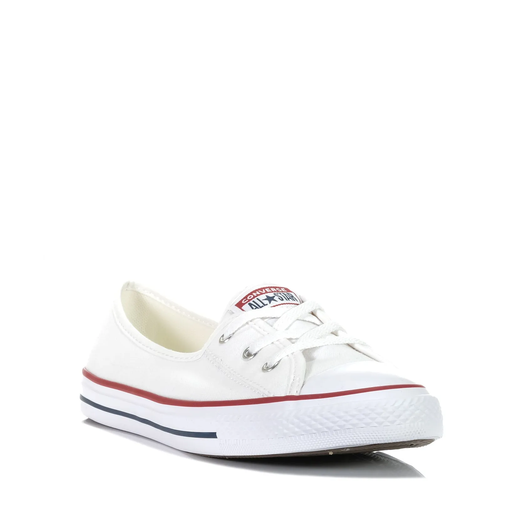 Converse Chuck Taylor Ballerine à Lacets Slip Bas Blanc