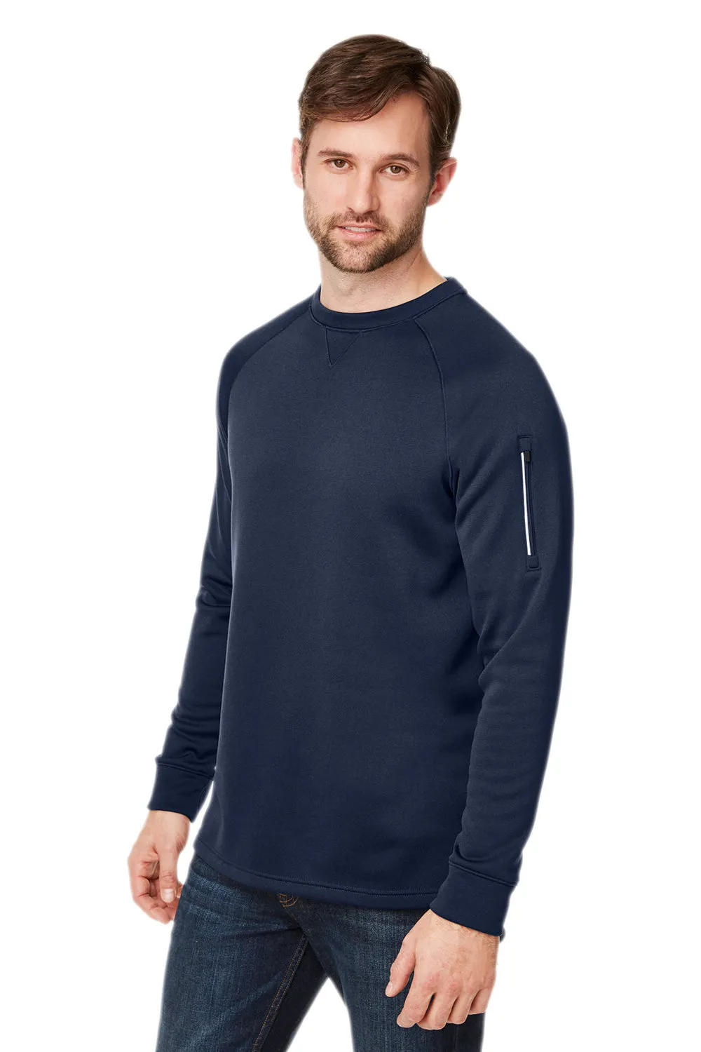 Core 365 pour Hommes Fusion ChromaSoft Polaire Anti-Statique Sweat à Capuche avec Poche - Bleu Marine Classique - Liquidation