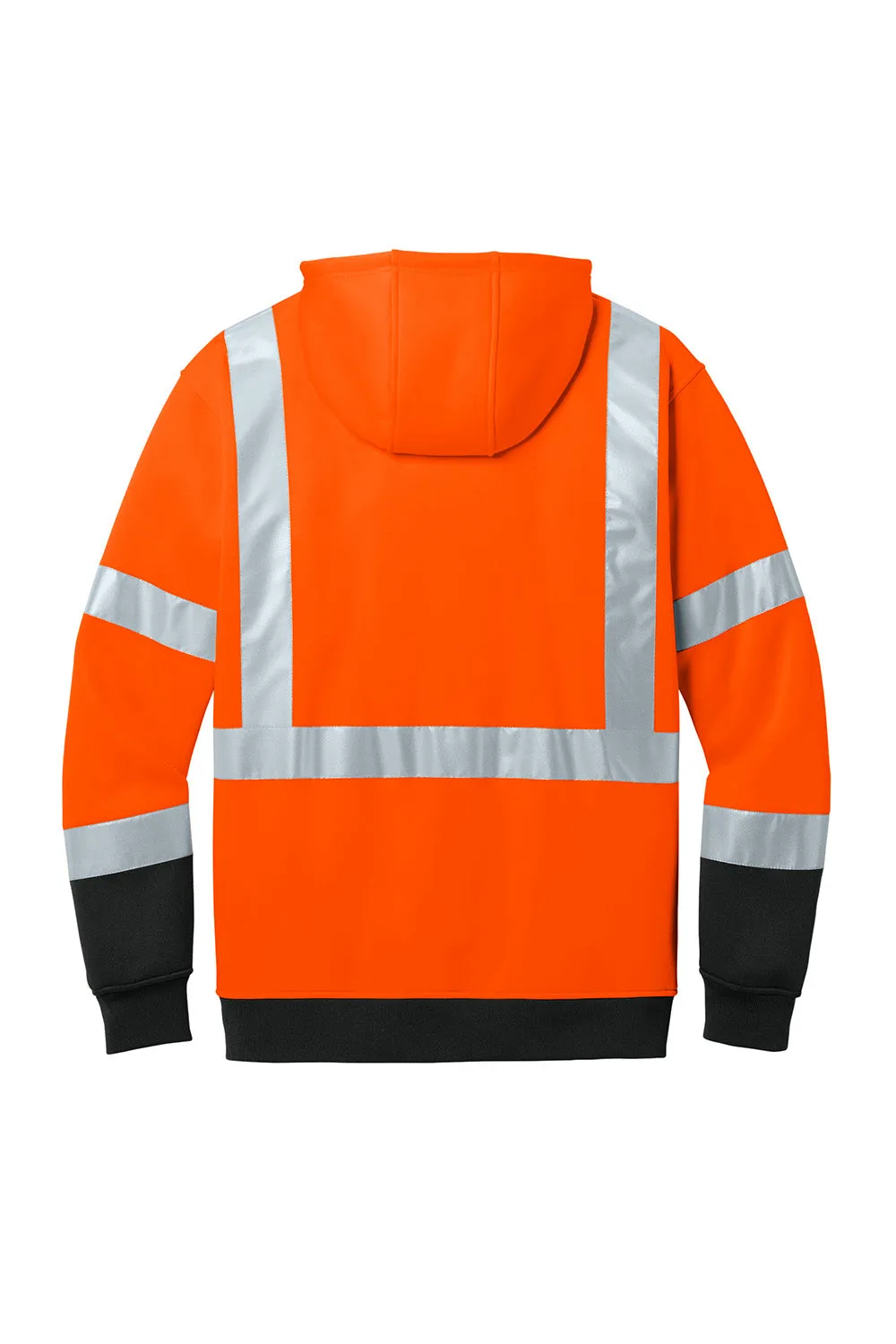 CornerStone Sweat à capuche pour hommes en polaire lourde avec poche kangourou - Classe 3 ANSI 107 - Orange sécurité