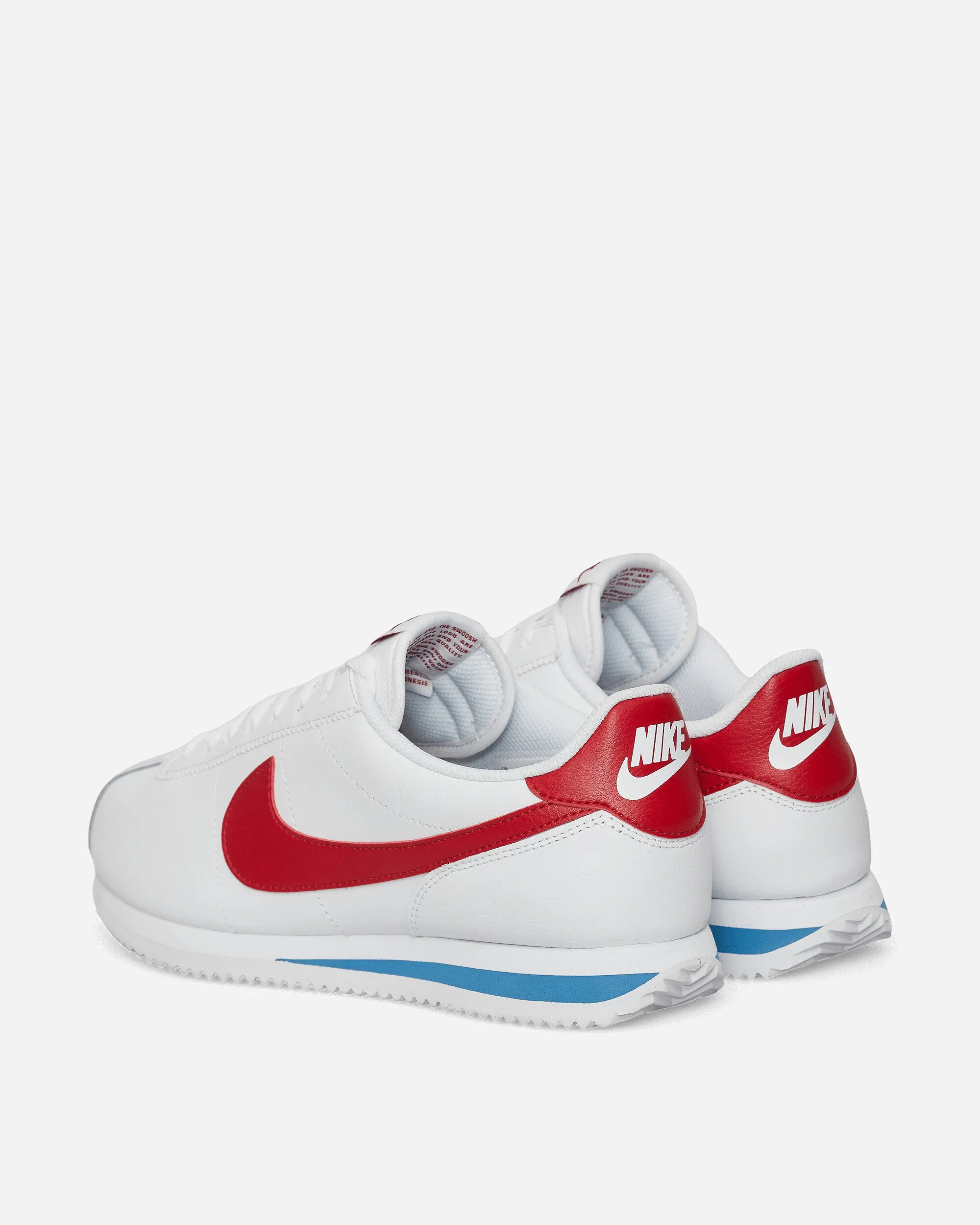 Baskets en cuir Cortez Blanc / Rouge universitaire