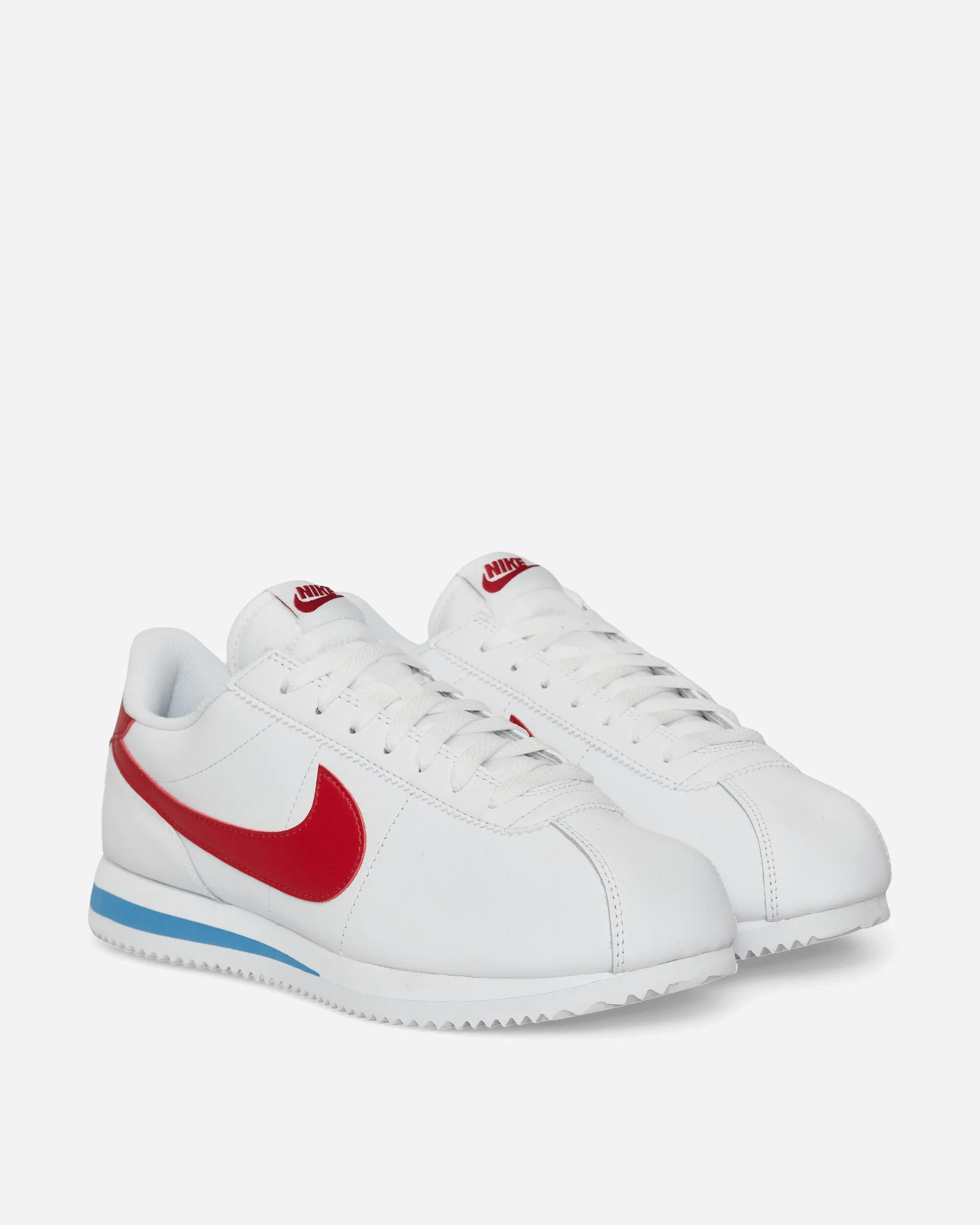 Baskets en cuir Cortez Blanc / Rouge universitaire
