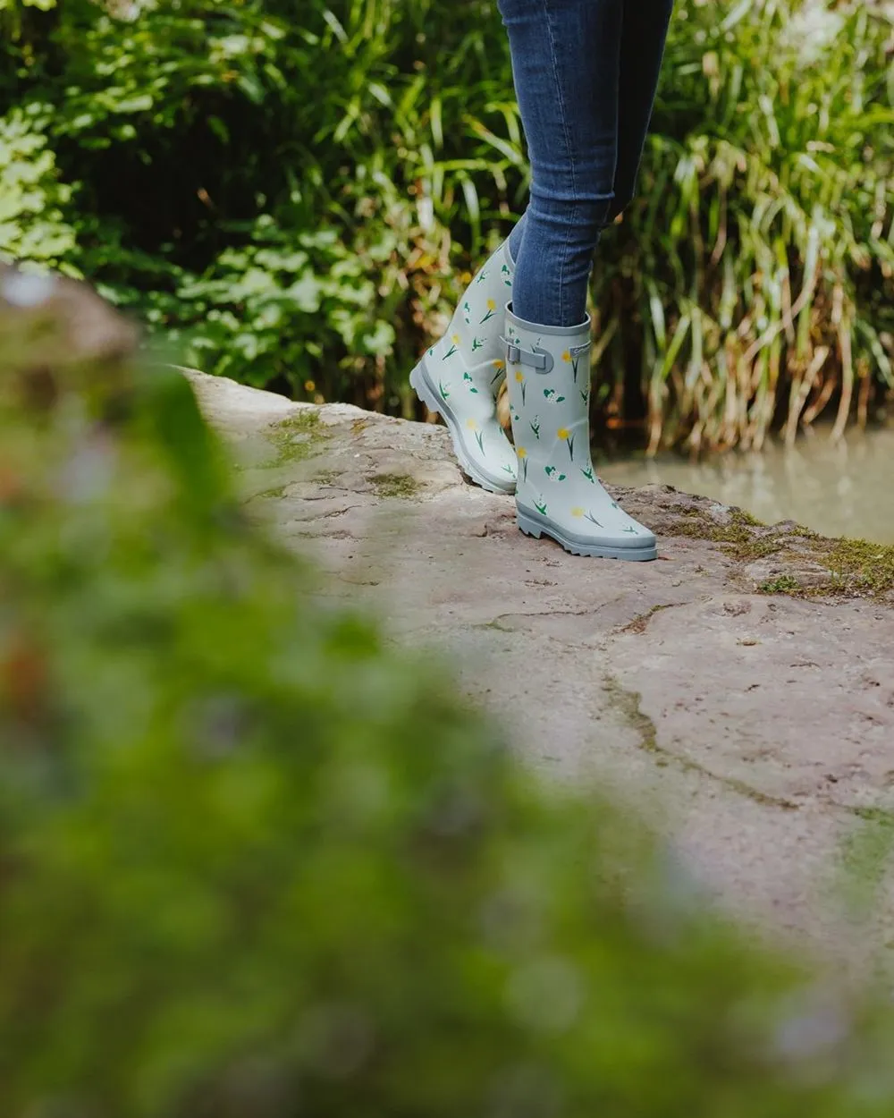 Bottes hautes pour femmes à motifs fleurs sauvages Cotswold - Chaussures Cotswold