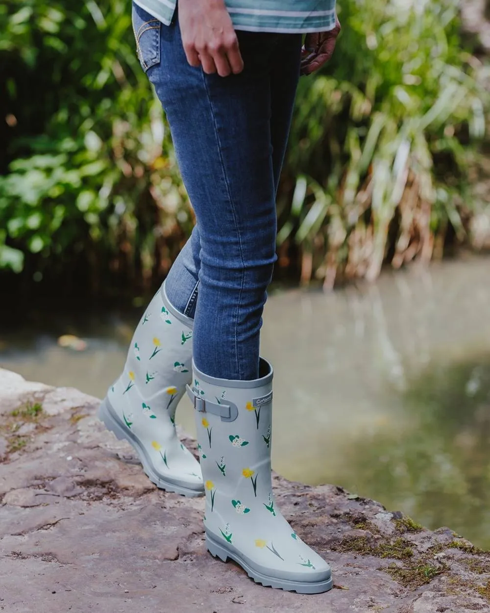 Bottes hautes pour femmes à motifs fleurs sauvages Cotswold - Chaussures Cotswold