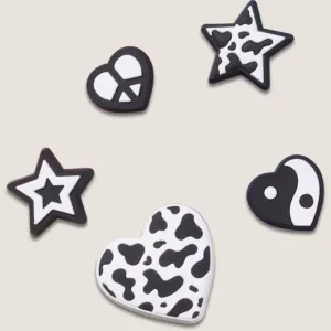 Crocs Mono BnW 5 Pack Jibbitz Charms Shoes_Crocs