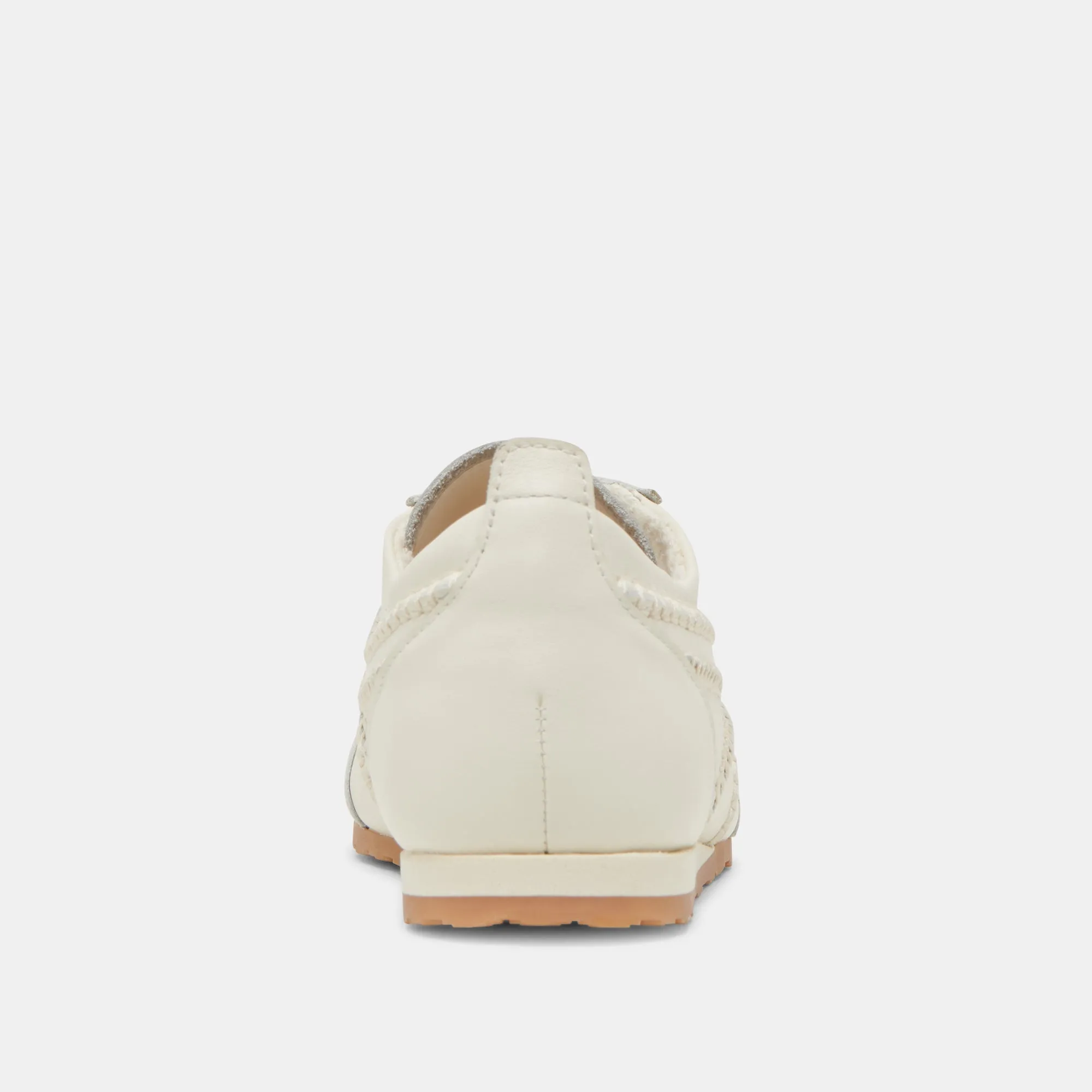 DELANY SNEAKERS CUIR BLANC CASSÉ