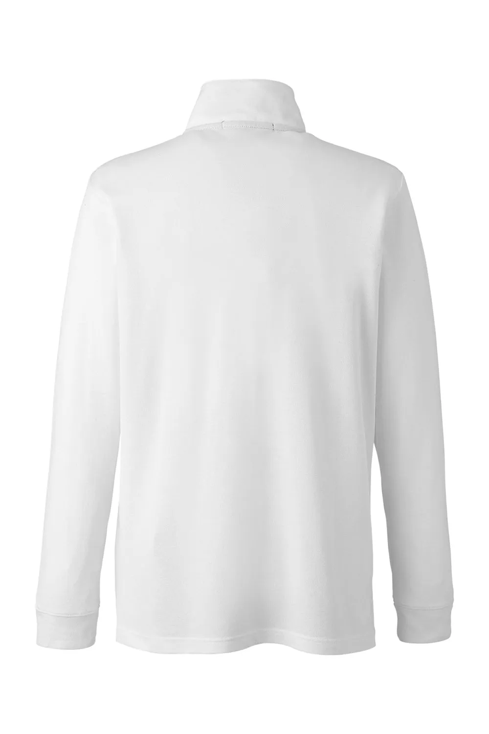 Devon & Jones Hommes Nouveaux Classiques Sweat-Shirt Performance 1/4 Zip à Poche avec Évacuation de l'Humidité - Blanc
