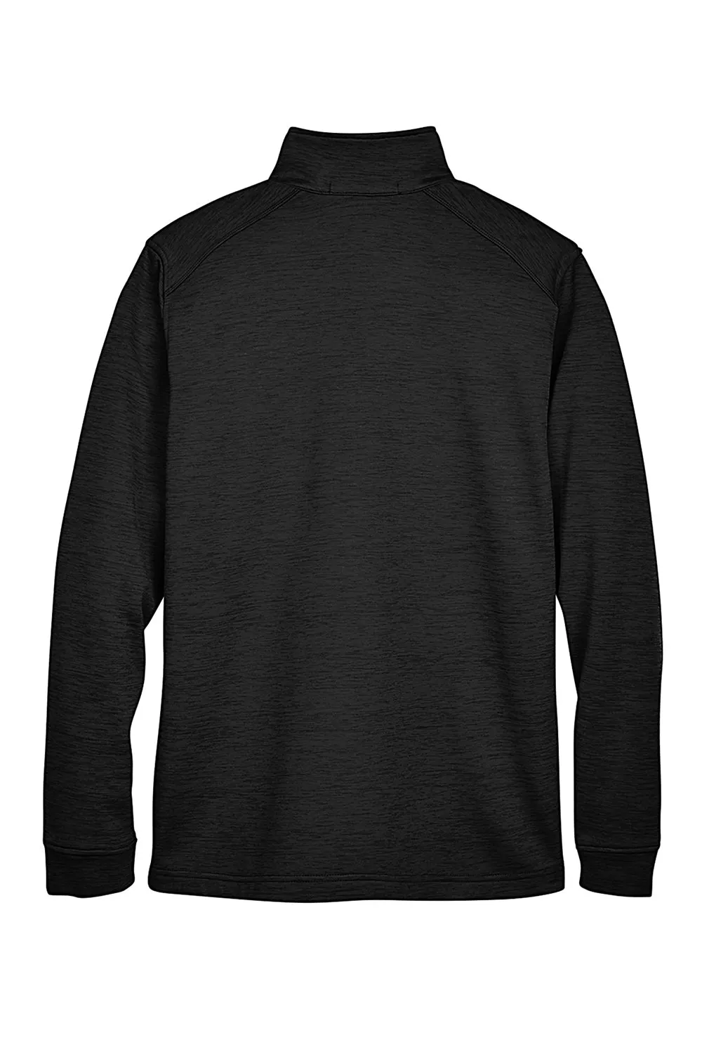 Devon & Jones Hommes Pull à col zippé 1/4 Newbury en polaire avec poche kangourou - Noir chiné