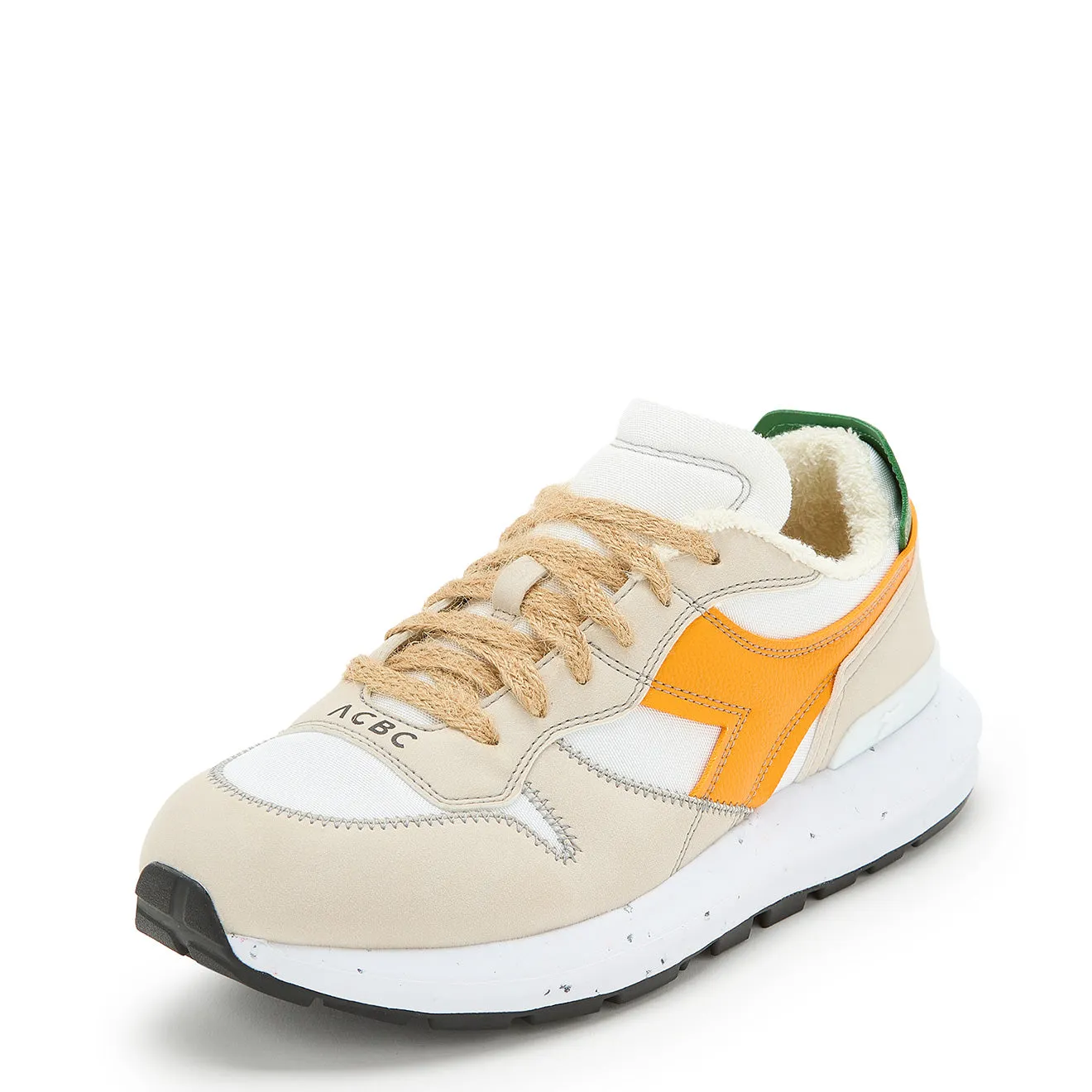 Diadora Femme Kmaro 42 ACBC Chaussures de Sport Super Blanc / Jaune de Cadmium
