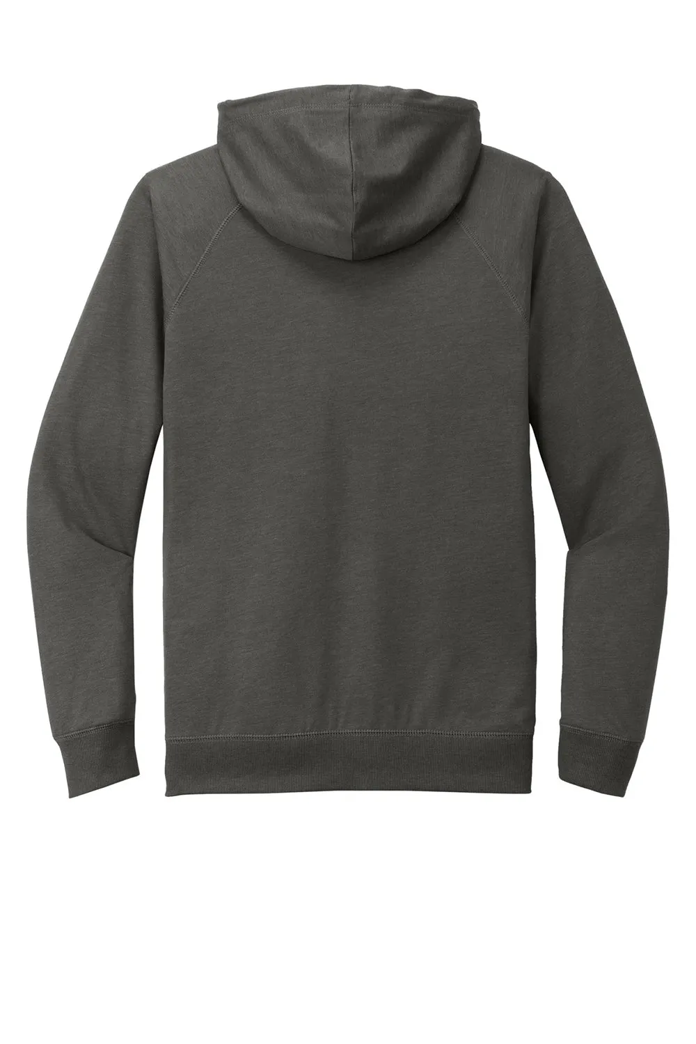 Pull à capuche en French Terry pour homme avec fermeture éclair complète et poches - Gris charbon lavé